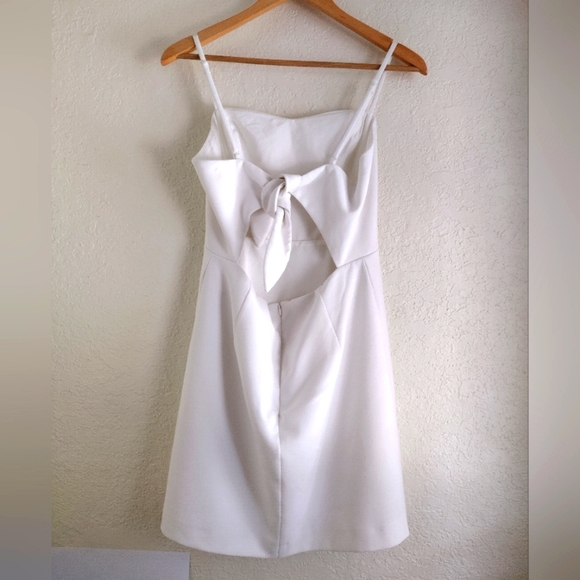 French Connection White Summer Dress With Tie Back - Picture 5 of 6